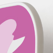 Benutzerdefiniertes Pink-Poodle Pickleball Schläger (Linke Seite)