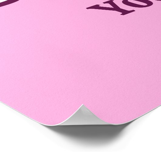 Benutzerdefiniertes Pink-Poodle Poster (Ecke)