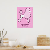 Benutzerdefiniertes Pink-Poodle Poster (Küche)