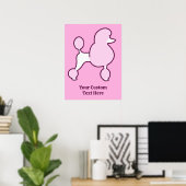 Benutzerdefiniertes Pink-Poodle Poster (Heimbüro)