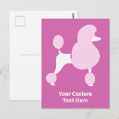 Benutzerdefiniertes Pink-Poodle Postkarte (Vorne/Hinten)