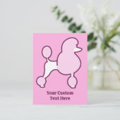 Benutzerdefiniertes Pink-Poodle Postkarte (Stehend Vorderseite)
