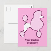 Benutzerdefiniertes Pink-Poodle Postkarte (Vorne/Hinten)