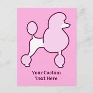 Benutzerdefiniertes Pink-Poodle Postkarte