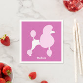 Benutzerdefiniertes Pink-Poodle Serviette (Beispiel)