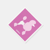 Benutzerdefiniertes Pink-Poodle Serviette (Ecke)