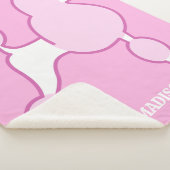 Benutzerdefiniertes Pink-Poodle Sherpadecke (3/4)