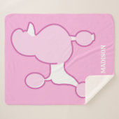 Benutzerdefiniertes Pink-Poodle Sherpadecke (Vorderseite (Horizontal))