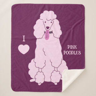 Benutzerdefiniertes Pink-Poodle Sherpadecke