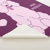 Benutzerdefiniertes Pink-Poodle Sherpadecke (3/4)