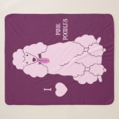 Benutzerdefiniertes Pink-Poodle Sherpadecke (Vorderseite (Horizontal))