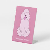 Benutzerdefiniertes Pink-Poodle Sockelschild (Vorderseite)