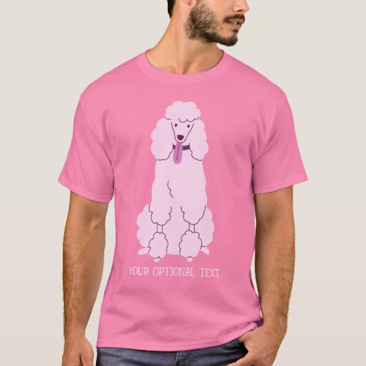 Benutzerdefiniertes Pink-Poodle T-Shirt (Vorderseite)
