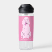 Benutzerdefiniertes Pink-Poodle Trinkflasche (Rückseite)