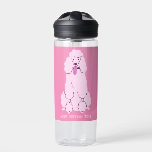 Benutzerdefiniertes Pink-Poodle Trinkflasche (Vorderseite)