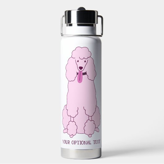 Benutzerdefiniertes Pink-Poodle Trinkflasche (Hinten)
