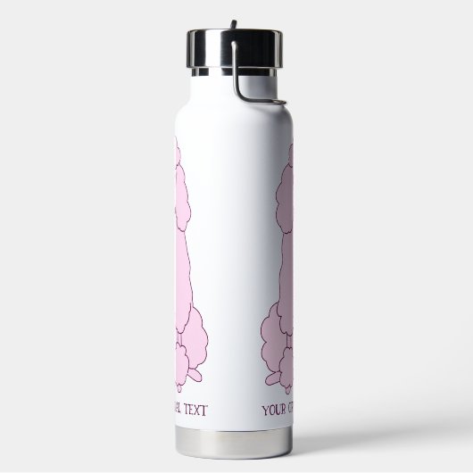Benutzerdefiniertes Pink-Poodle Trinkflasche (Links)