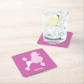 Benutzerdefiniertes Pink-Poodle Untersetzer (Vor Ort)