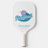 Benutzerdefiniertes Pink Teal Pickleball Team Padd Schläger (Rückseite)