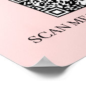 Benutzerdefiniertes Pink WiFi QR | Einfache Netzwe Poster (Ecke)
