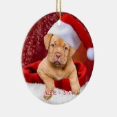 Benutzerdefiniertes Pitbull Puppy-Dog-Foto Keramik Ornament (Rechts)