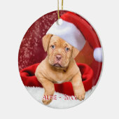 Benutzerdefiniertes Pitbull Puppy-Dog-Foto Keramik Ornament (Links)