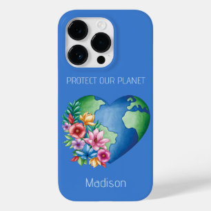 Benutzerdefiniertes Planet Erde Herz Case-Mate iPhone 14 Pro Hülle