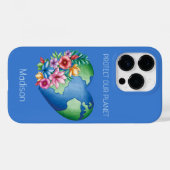 Benutzerdefiniertes Planet Erde Herz Case-Mate iPhone Hülle (Rückseite (Horizontal))