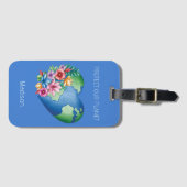 Benutzerdefiniertes Planet Erde Herz Gepäckanhänger (Vorderseite (Horizontal))