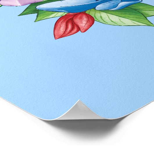 Benutzerdefiniertes Planet Erde Herz Poster (Ecke)