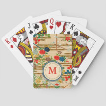 Benutzerdefiniertes Pokerraum-Monogramm Vintage-Bl