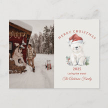 Benutzerdefiniertes Polarwasserfarben-Weihnachtsfo