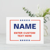 Benutzerdefiniertes politisches Logo (Trump-Design Einladung (Stehend Vorderseite)