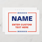 Benutzerdefiniertes politisches Logo (Trump-Design Einladung (Vorne/Hinten)