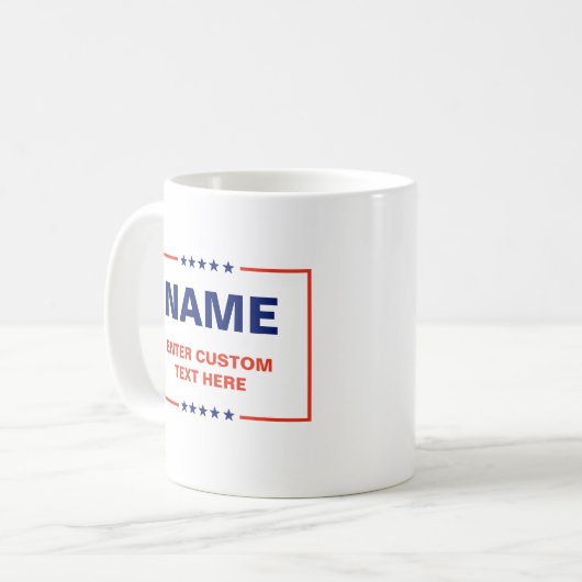 Benutzerdefiniertes politisches Logo (Trump-Design Kaffeetasse (Vorderseite Links)