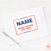 Benutzerdefiniertes politisches Logo (Trump-Design Rechteckiger Aufkleber (Umschlag)