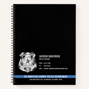 Benutzerdefiniertes Polizeiabteilung-Logo für die Notizblock