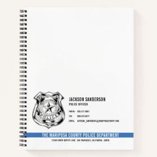 Benutzerdefiniertes Polizeiabteilung-Logo für die Notizblock