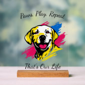 Benutzerdefiniertes Pop Art Labrador Design Acrylschild (Neutral)