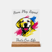 Benutzerdefiniertes Pop Art Labrador Design Acrylschild (Vorderseite)