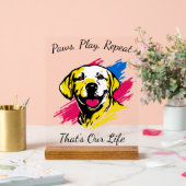 Benutzerdefiniertes Pop Art Labrador Design Acrylschild (Hochzeit)