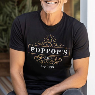 Benutzerdefiniertes Poppop-Pub-Zuhause-Bar Jahr ei T-Shirt