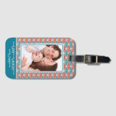 Benutzerdefiniertes Portrait-Foto mit dekorativem Gepäckanhänger (Vorderseite (Horizontal))