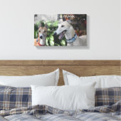 Benutzerdefiniertes Portrait mit zwei Begleitern | Leinwanddruck (Insitu (Schlafzimmer))