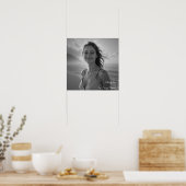 Benutzerdefiniertes Portrait von ihr – Einfaches F Poster (Küche)