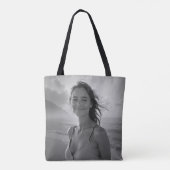 Benutzerdefiniertes Portrait von ihr – Einfaches F Tasche (Rückseite)