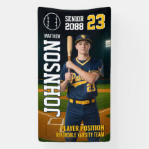 Benutzerdefiniertes Porträtfoto eines Senior Baseb