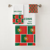 Benutzerdefiniertes PORTUGAL-Zeichen Badhandtuch Set (Insitu)