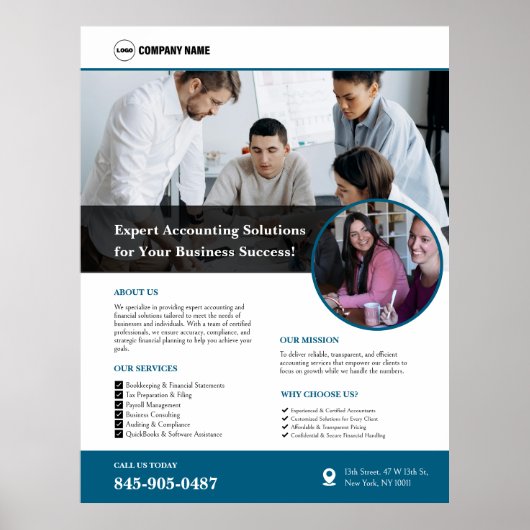 Benutzerdefiniertes Poster der Rechnungslegungsdie (Vorne)