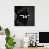 Benutzerdefiniertes POSTER mit Vinyl Design Hinter (Heimbüro)
